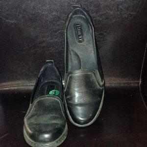Born Black Leather Loafers